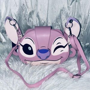 Loungefly Licensed Disney Lilo & Stitch Angel Face Crossbody Bag Purse